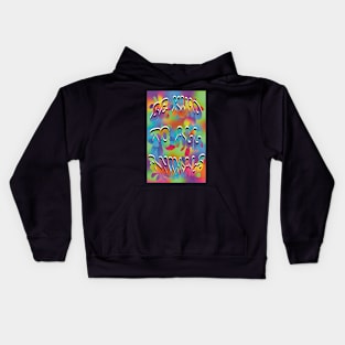 Trippy Flowers Be Kind to All Animals Kids Hoodie